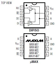 Max487 схема включения