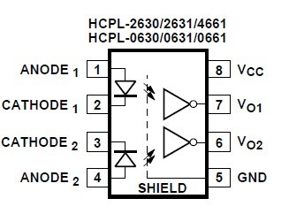 HCPL-0630-500E functional diagram