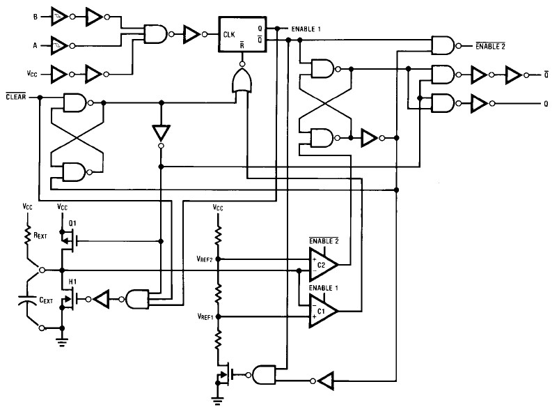 74HC423A pin connection