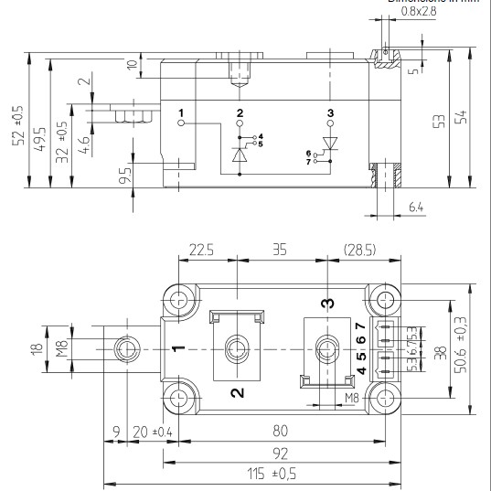 SKKT253/16E  dimension