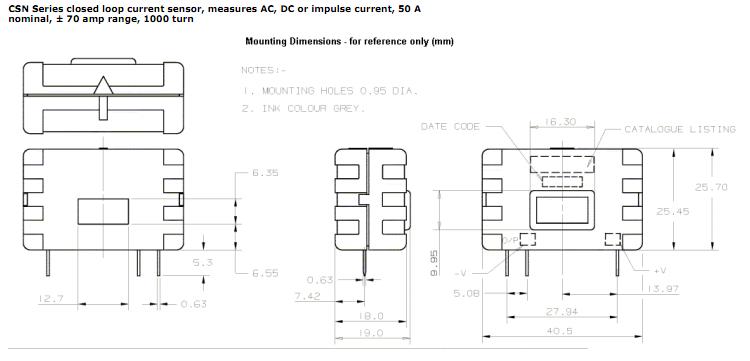 CSNA111 dimensions