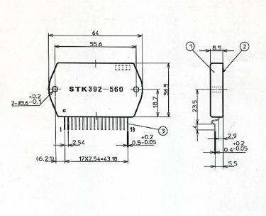 STK392-560 package dimensions