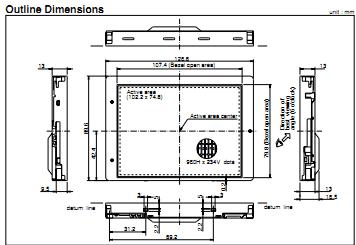 LQ5AW136T outline dimensions