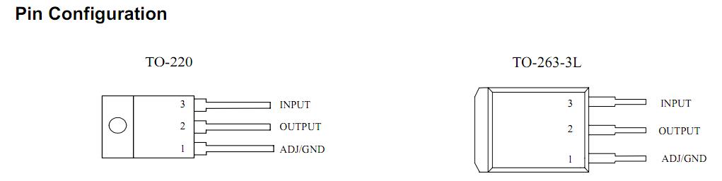 AZ1086S-3.3 pin configuration