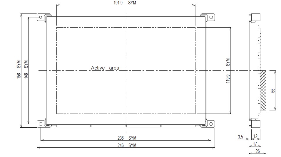 LJ64EU34 dimensions