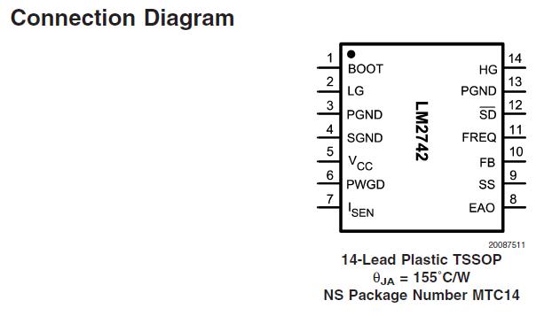 LM2743MTC connection diagram