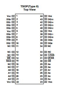 GLT4160L16-60TC pin connection