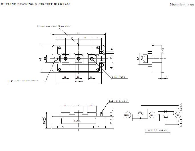 CM200DY-12NF block diagram