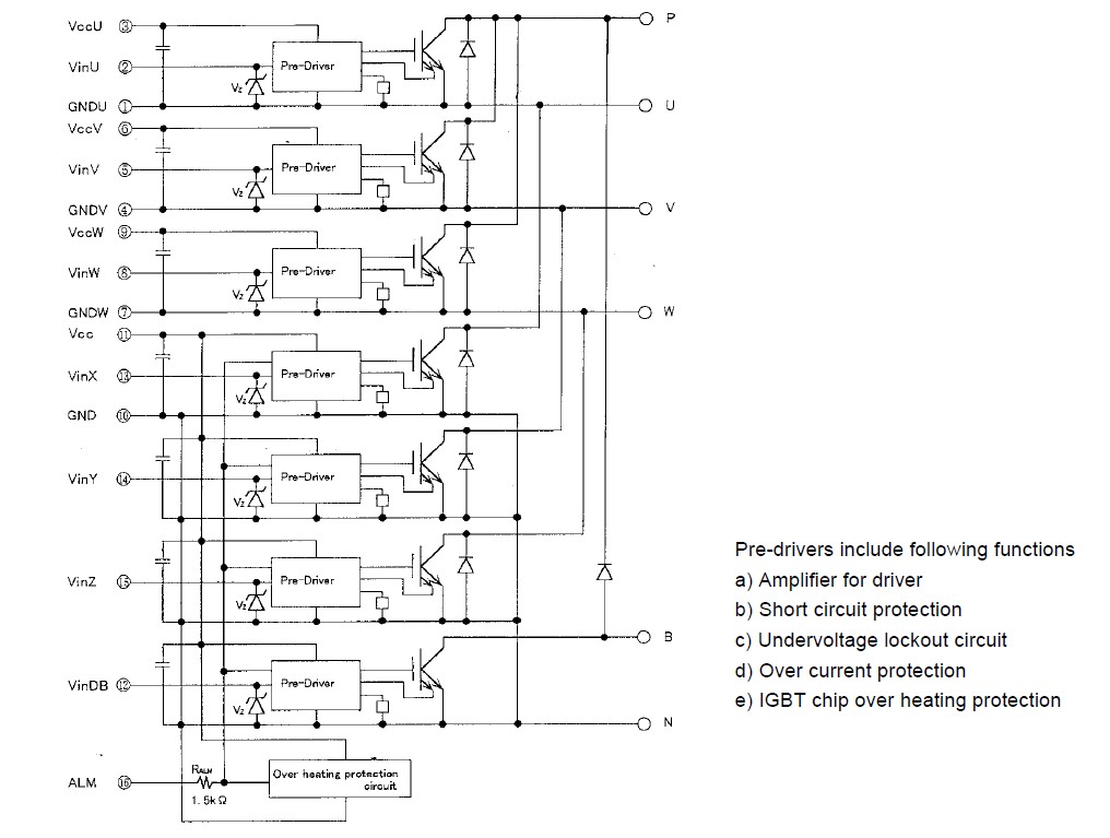 7MBP75RA120 block diagram