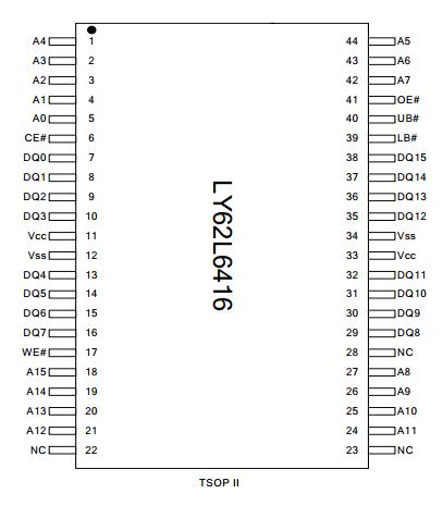 LY62L6416MN-70LL pin connection