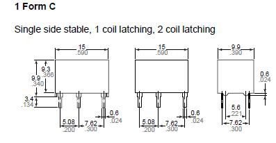 DS1E-M-DC12V package dimensions