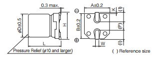 EEE1CA101WP package dimensions