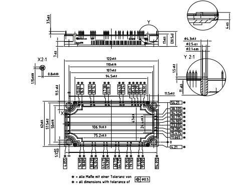 FP75R12KT3 dimension figure