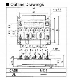 6MBI75L-060 dimension figure