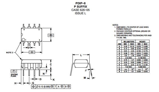 NCP1200P60 dimension figure