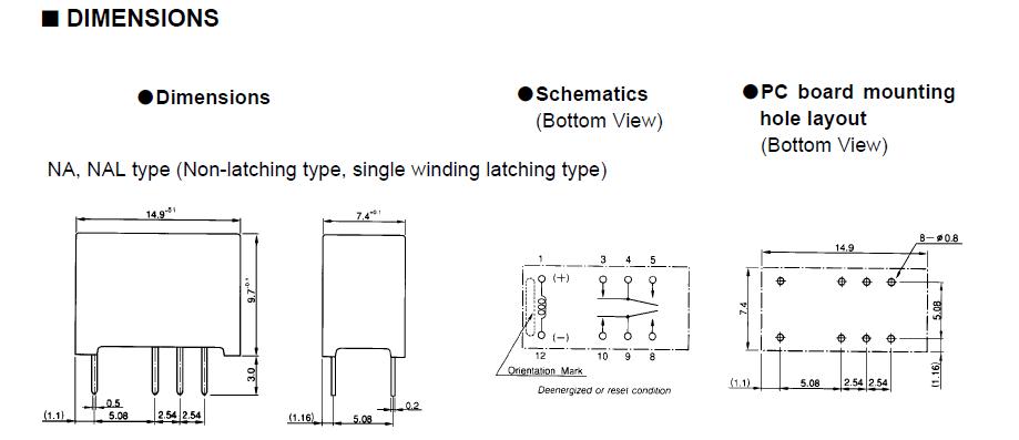 NA24W-K package dimensions