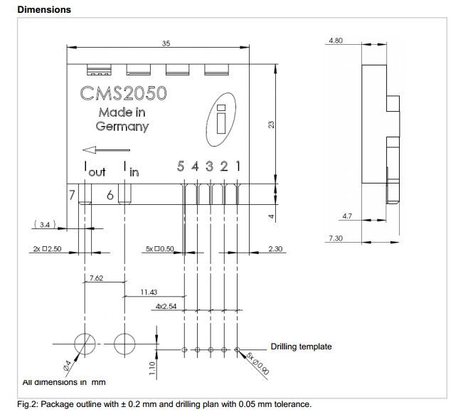 CMS2050-SP7 dimension figure