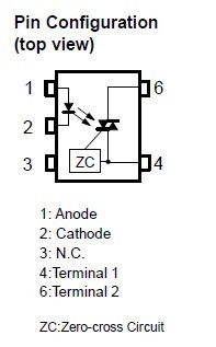 TLP3063 pin connection