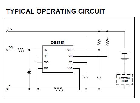 DS2781E+ block diagram