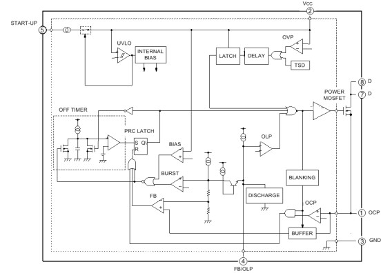 STR-A6159 FUNCTIONAL BLOCK DIAGRAM