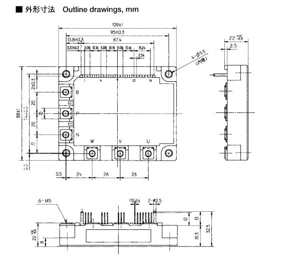 6MBP75NA-060 dimension figure