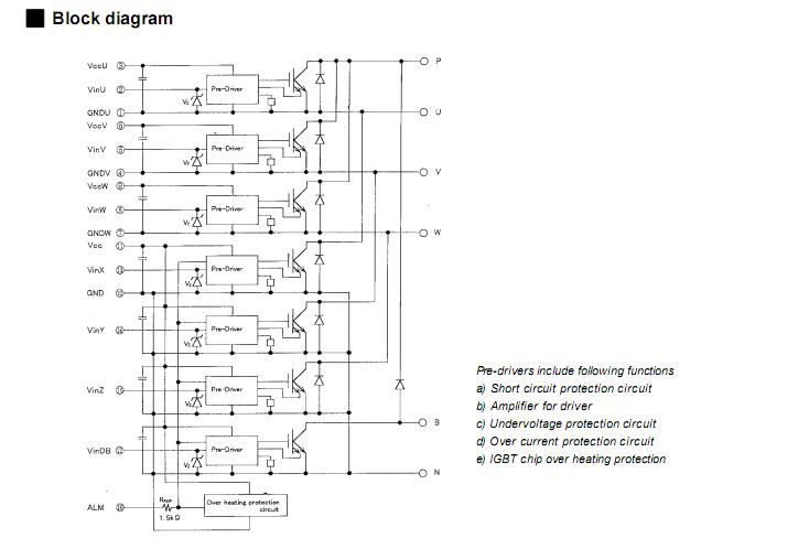 7MBP150RA060 Block Diagram