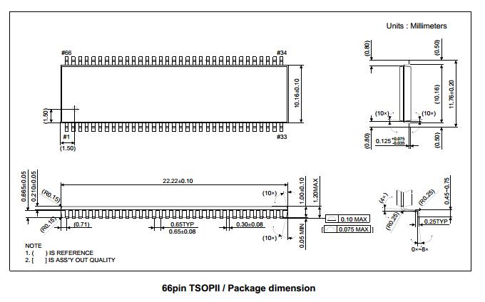 K4H511638B-UCB3 dimension figure