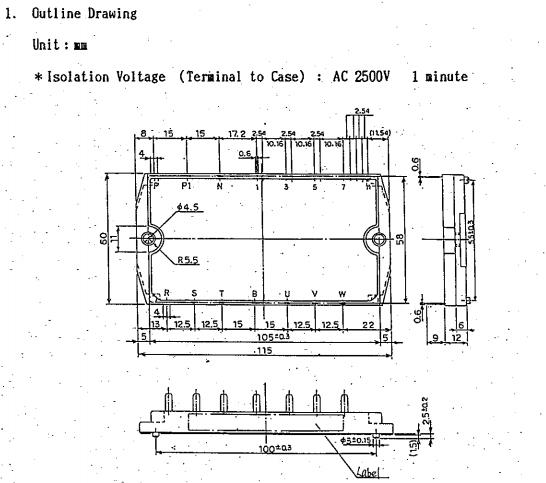 7MBR25LC120 dimension figure