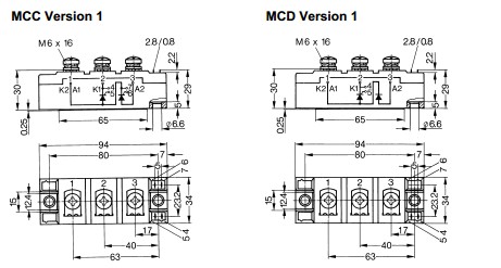 MCD162-16IO1 Dimensions in mm