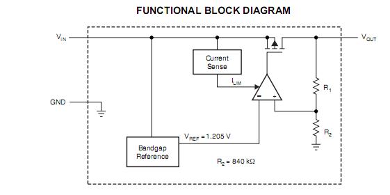 TLV70433DBVR block diagram