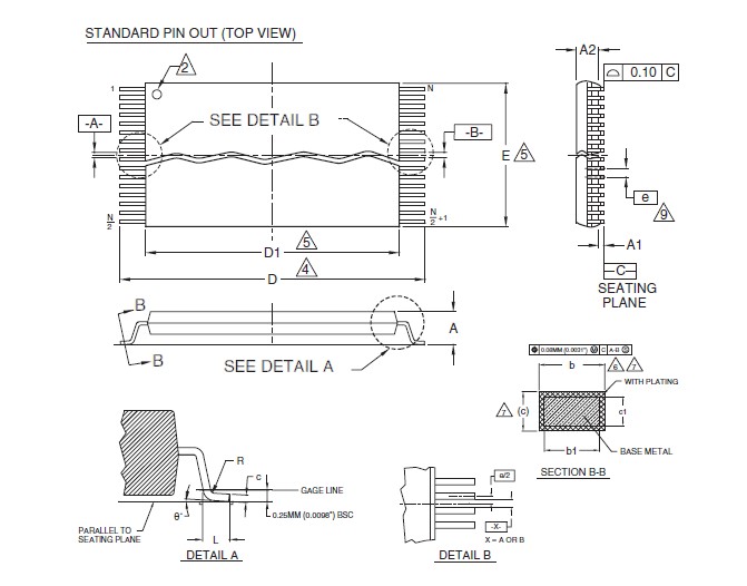 S29GL064A90TFIR4 dimension figure