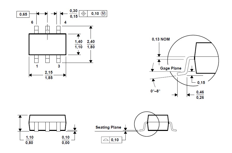 OPA360AIDCKRE4 dimension