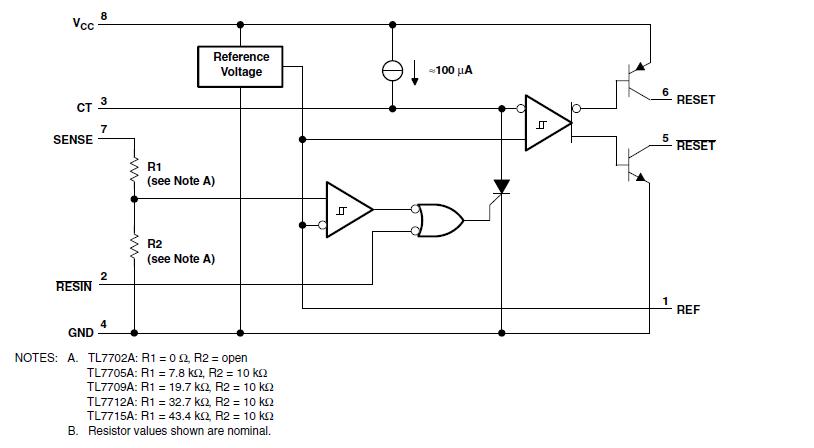 TL7705 block diagram