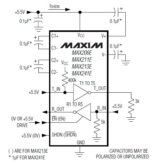 MAX202ECSE+T block diagram