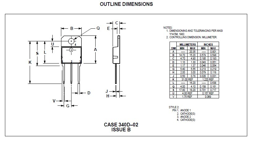 MUR3060PTG dimension