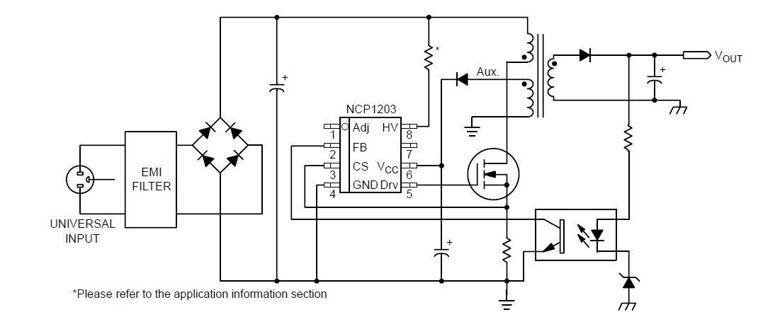 NCP1203P60G block diagram