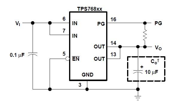 TPS76801QD block diagram