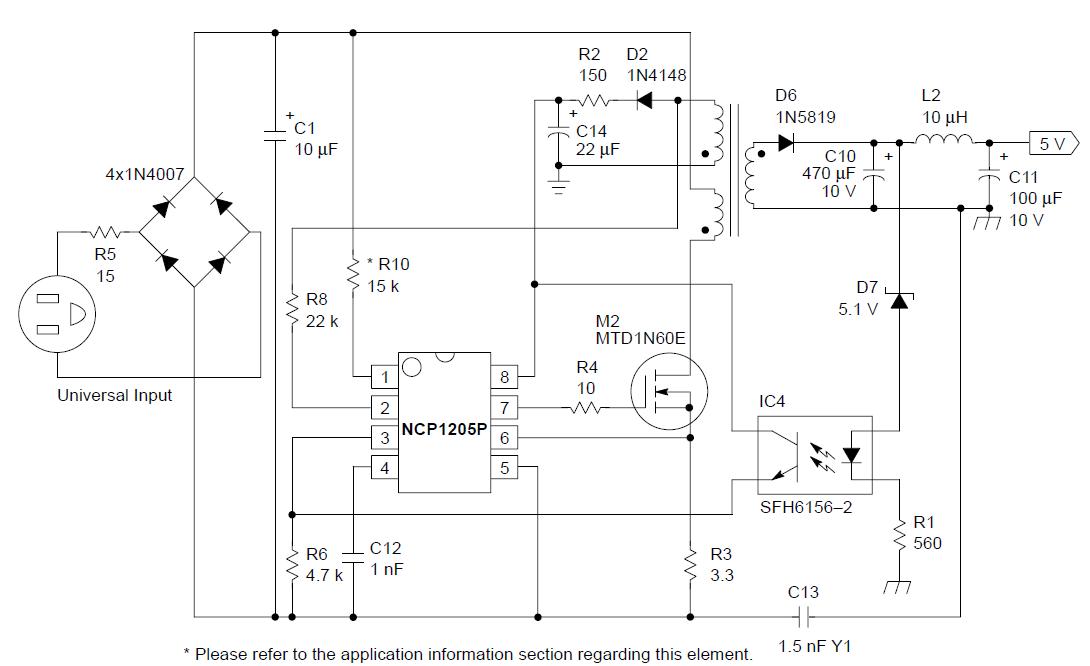 NCP1205P block diagram