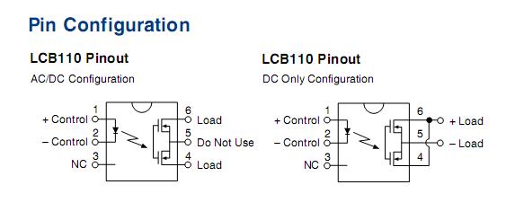 LCB110 Pin Configuration