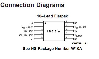 LM6361N  Connection Diagram