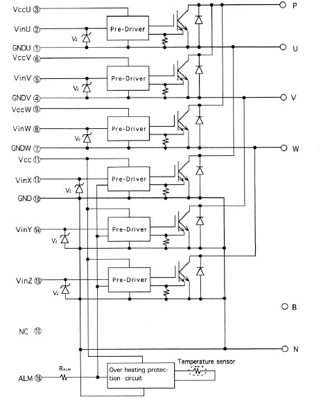 6MBP160RA-060 block diagram