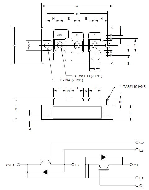 CM200YE4-12F block diagram