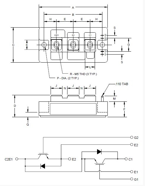 CM300DY-12A block diagram