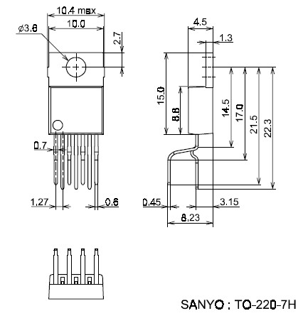 LA78040 dimension