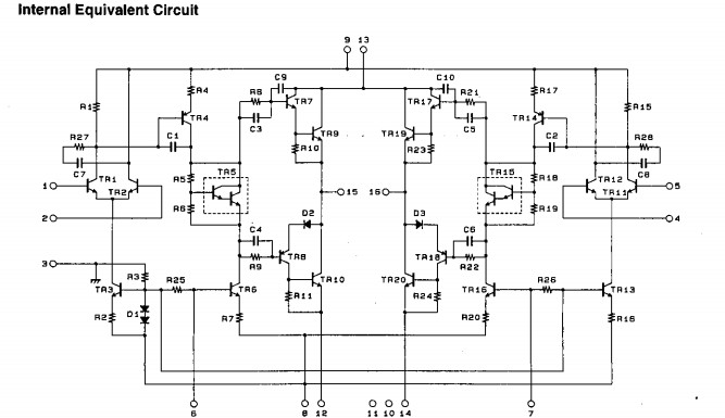 STK401-140 internal equivalent circuit