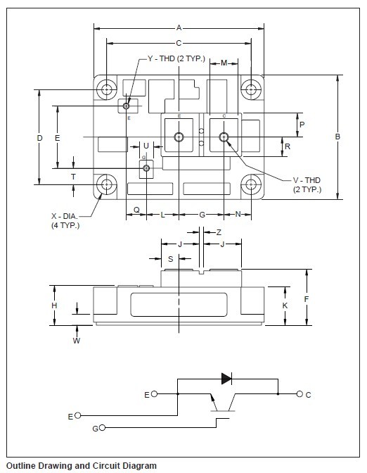 CM600YE2P-12F block diagram