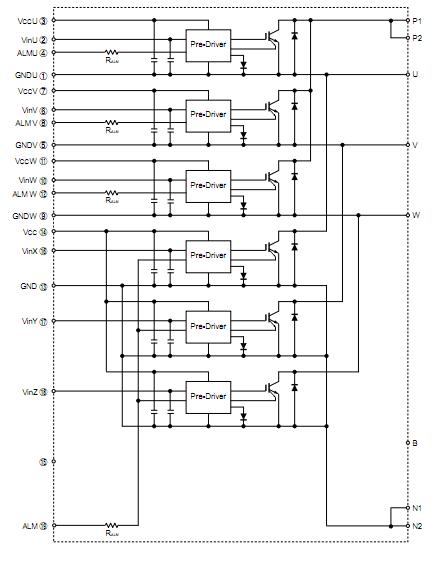 6MBP40RUB060-01 block diagram