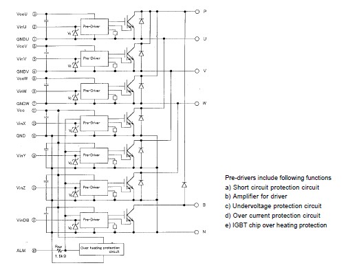 7MBP100RA060 block diagram