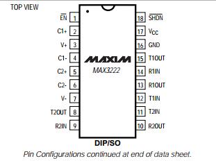 MAX3232ESE+T Pin Configurations