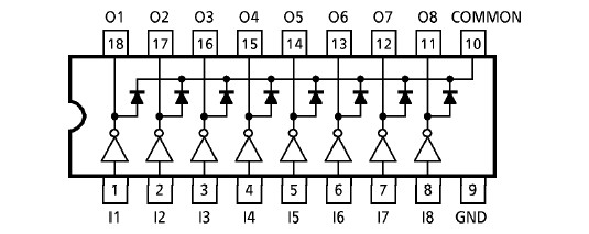 TD62083AP pin connection